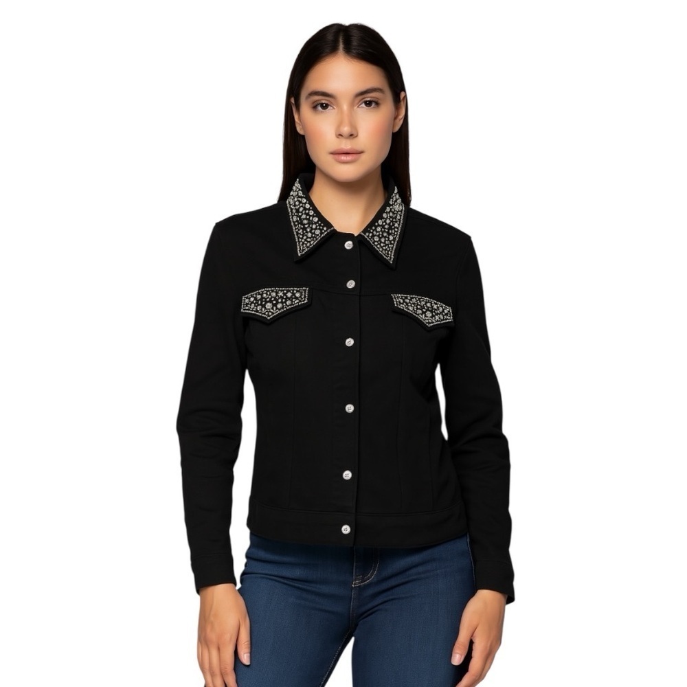 Christine Alexander Vtg. Fairy Whimsigoth Rhinestone Stud Embellished Jacket- S